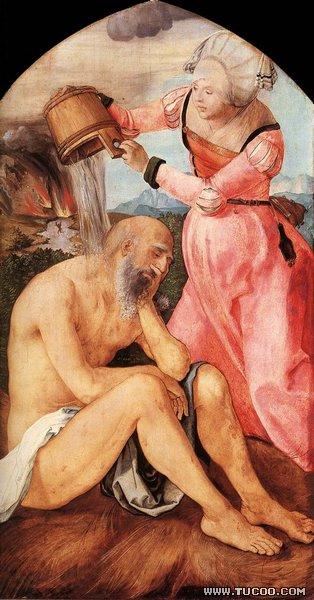 Albrecht Durer Job and His Wife Norge oil painting art